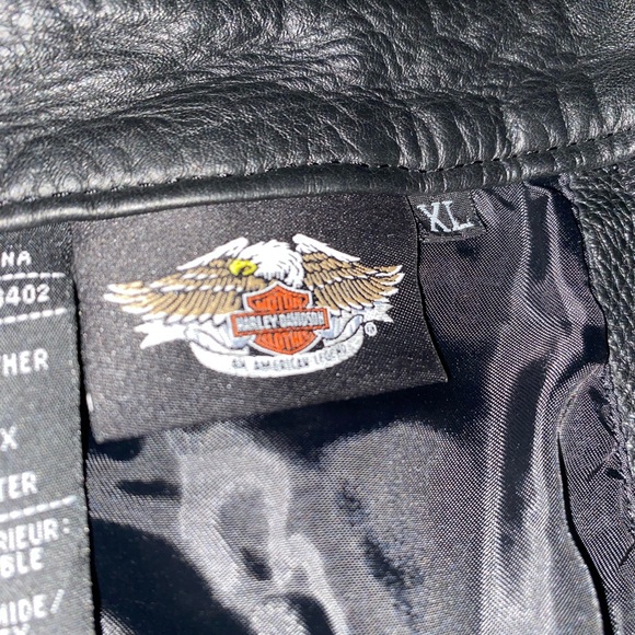 Harley Davidson Womens Leather Chaps Sz XL White Embroidery on Leg EC - Picture 9 of 9